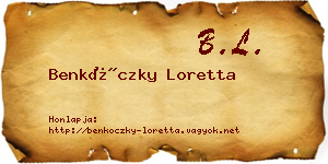 Benkóczky Loretta névjegykártya